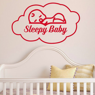 50% OFF on DeStudio Baby Sleep Children Child Sleepy Wallart Home Color Red Size 150 X 60 Cms Wall Sticker