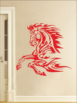 82% OFF on Wall1ders Fire Horse PVC Vinyl Sticker Sticker Pack of 1