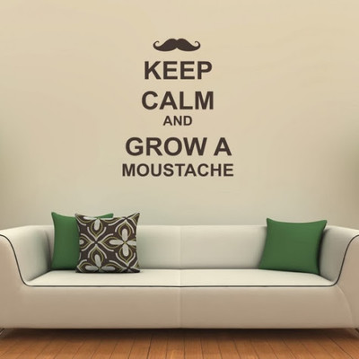87% OFF on DeStudio Keep Calm And Grow A Moustache Size Tiny Wall Sticker