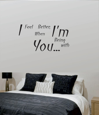 50% OFF on Ritzy Decals I Feel Better Wall Quotes Wall Decal Sticker