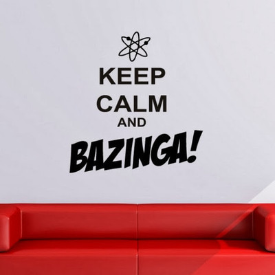 50% OFF on DeStudio DeStudio Keep Calm And Bazinga One Wall Stickers Size JUMBO WALL STICKER Sticker