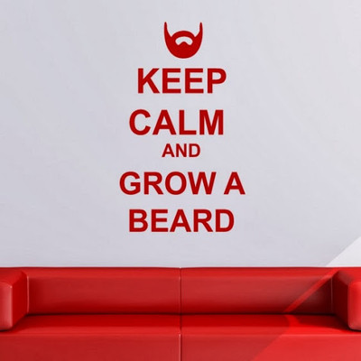 50% OFF on DeStudio DeStudio Keep Calm And Grow A Beard One Wall Stickers Size MEGA WALL STICKER Sticker