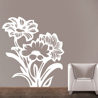 30% OFF on Creative Width Decor Mystique Flower Vinyl Sticker Sticker Pack of 1