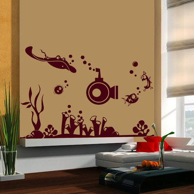 50% OFF on DeStudio DeStudio Under Water World3 Two Wall Stickers Size LARGE WALL STICKER Sticker