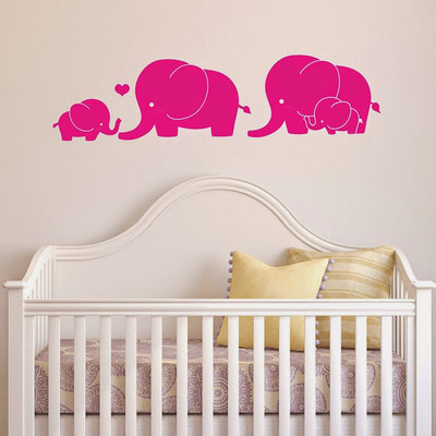 80% OFF on DeStudio Elephant Family Cute Animal Wall Sticker Sticker 80% OFF on DeStudio Elephant Family Cute Animal Wall Sticker Sticker