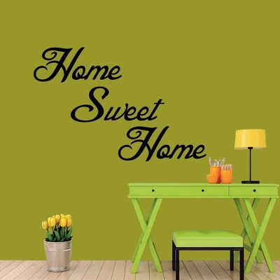 27% OFF on meSleep Home Sweet Home Design Black PVC Sticker Pack of 1