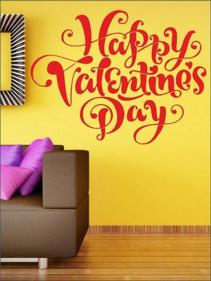 82% OFF on Wall1ders Happy Valentine Day PVC Vinyl Sticker Sticker Pack of 1