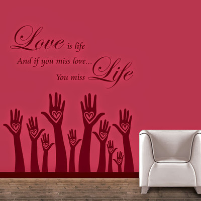 50% OFF on DeStudio DeStudio Love Is life Two Wall Stickers Size GIANT WALL STICKER Sticker