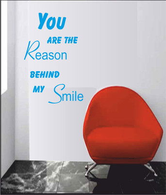50% OFF on Ritzy Reason For My Smile Living Room Wall Quotes Wall Decal Sticker