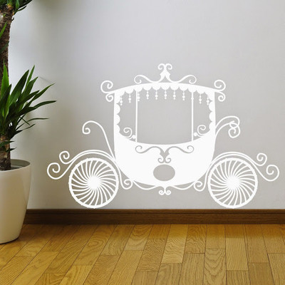84% OFF on DeStudio Chariot Fairytale Kids Princess Decal Home Wall Sticker Sticker