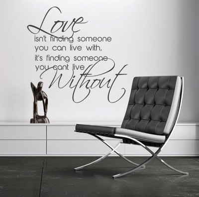 84% OFF on DeStudio DeStudio Love Isn't Finding Someone One Wall Stickers Size JUMBO WALL STICKER Sticker