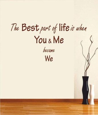 50% OFF on Ritzy You & Me Living Room Wall Quotes Wall Decal Sticker