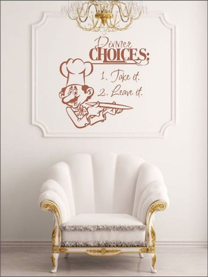71% OFF on Wall1ders Dinner Choice PVC Vinyl Sticker Pack of 1