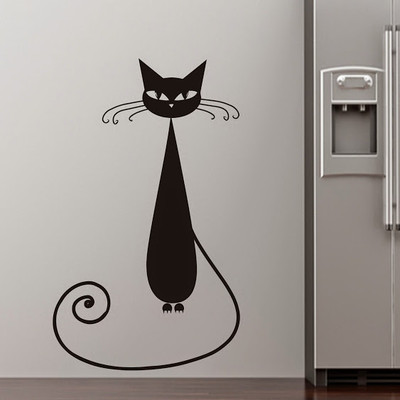 50% OFF on DeStudio Cat Silhouette Cute Cats Wall Sticker Sticker