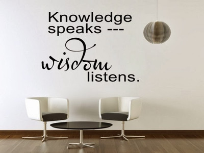50% OFF on DeStudio DeStudio Knowledge Speaks One Wall Stickers Size MEGA WALL STICKER Sticker