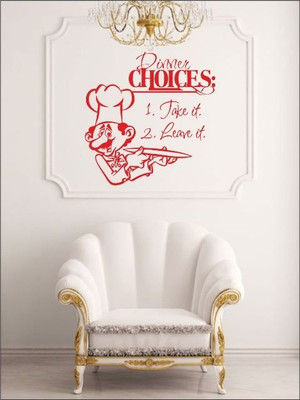 87% OFF on Wall1ders Dinner Choice PVC Vinyl Sticker Pack of 1