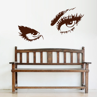 82% OFF on D��cor Kafe Decal Style Creative Eyes Wall Art Medium Size-28*15 Inch Wall Sticker Sticker Pack of 1