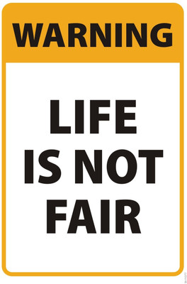 16% OFF on Motivational Quote - Life Is Not Fair Paper Print