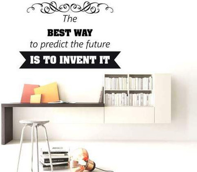 44% OFF on Hoopoe Decor Quote Best Way to Predict a Future Wall Sticker Pack of 1