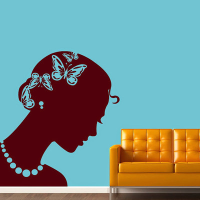 87% OFF on DeStudio Beautiful Lady Two Size Tiny Wall Sticker