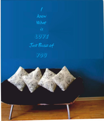 50% OFF on Ritzy I Know Wat Is Love Living Room Wall Quotes Wall Decal Sticker