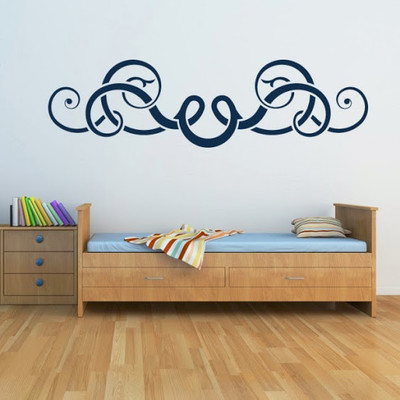 76% OFF on DeStudio Floral Swirl Heading Embellishments One Size Large WALL STICKER Sticker