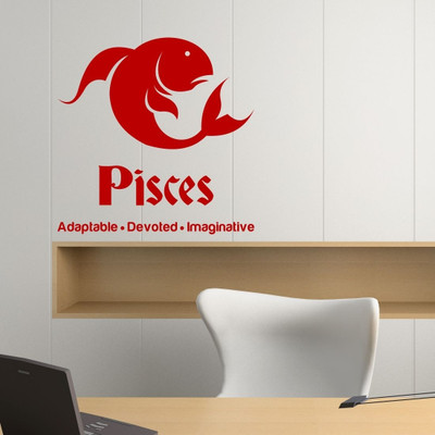Chipakk Pisces Zodiac Decal - Red-M Pigmented Polyvinyl Films Imported Sticker Chipakk Pisces Zodiac Decal - Red-M Pigmented Polyvinyl Films Imported Sticker