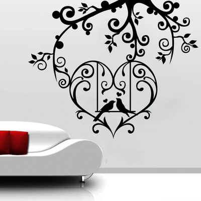 30% OFF on Creative Width Decor Birds In Love Vinyl Sticker Sticker Pack of 1