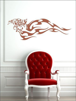 80% OFF on Wall1ders Fire Leopard PVC Vinyl Sticker Sticker Pack of 1