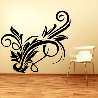52% OFF on D��cor Kafe Decal Style Swirls Wall Sticker Large Size- 22*20 Inch Color -Black Wall Sticker Sticker Pack of 1