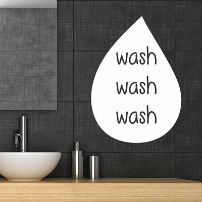50% OFF on DeStudio Wash Water Sink Kids Fun One Color White Size 150 X 60 Cms Wall Sticker