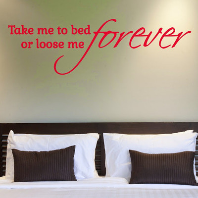 50% OFF on DeStudio Forever Bed Love Wallart Home Color Red Size 150 X 60 Cms Wall Sticker
