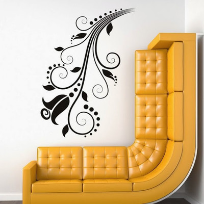 84% OFF on DeStudio Rose Floral Decorative Size Jumbo WALL STICKER Sticker