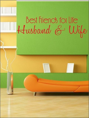 80% OFF on Wall1ders Husband & Wife PVC Vinyl Sticker Sticker Pack of 1
