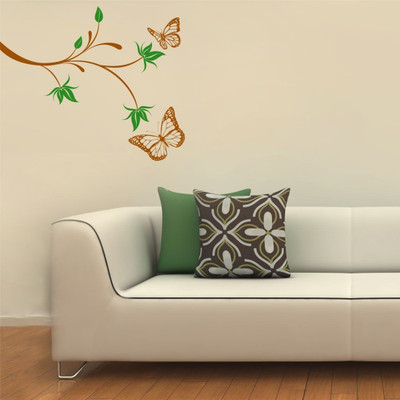 Chipakk Natural Butterfly - Brown Medium Pigmented Polyvinyl Films Imported Sticker