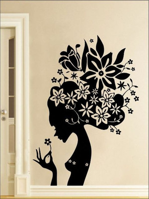 82% OFF on Wall1ders Flower Girl PVC Vinyl Sticker Sticker Pack of 1