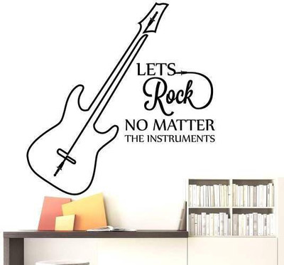 45% OFF on Hoopoe Decor Lets Rock No matter instruments Wall Sticker Pack of 1 45% OFF on Hoopoe Decor Lets Rock No matter instruments Wall Sticker Pack of 1