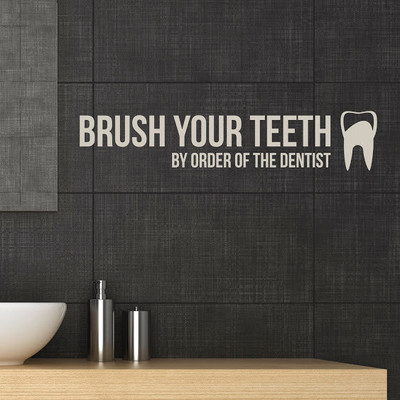66% OFF on DeStudio Teeth Brush Kids Wall Sticker Sticker