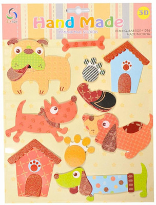 Ollington St. Collection Hand Made Dog Print 3D Sticker