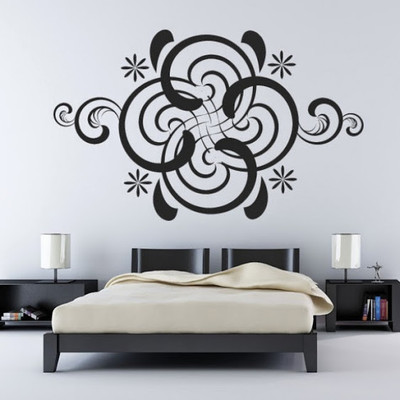 87% OFF on DeStudio Floral Swirl Decorative Size Tiny Wall Sticker