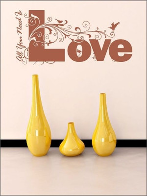 80% OFF on Wall1ders Need Is Love PVC Vinyl Sticker Sticker Pack of 1