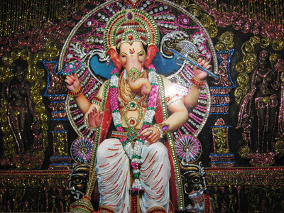 Radhika Arts Frame Of Lalbaughcha Rajas Painting 18X24 Inches Paper Sticker