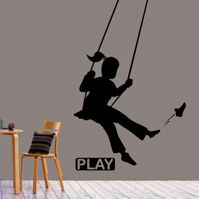 87% OFF on DeStudio Girl On Swing Size Tiny Wall Sticker
