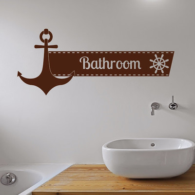 50% OFF on DeStudio Anchor Two Color Brown Size 150 X 60 Cms Wall Sticker