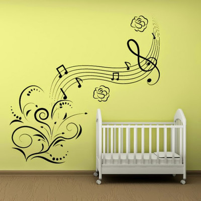 50% OFF on DeStudio Music Notes Flowers Size Mega Wall Sticker
