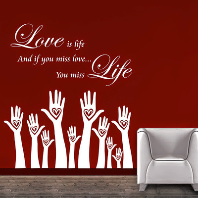 50% OFF on DeStudio DeStudio Love Is life Wall Stickers Size GIANT WALL STICKER Sticker