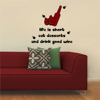 Chipakk Quotes 6- Black & Red Medium Pigmented Polyvinyl Films Imported Sticker