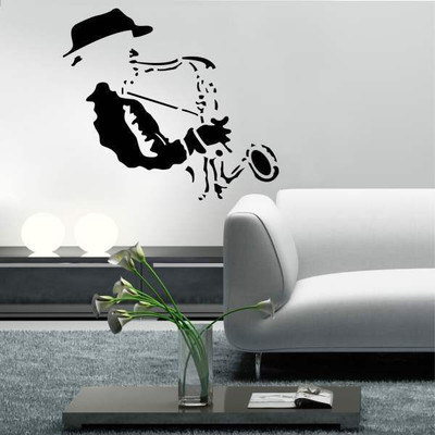 44% OFF on Hoopoe Decor Man playing saxophone Wall Sticker Pack of 1