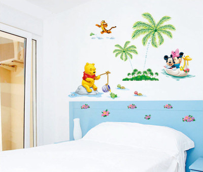 33% OFF on Pindia Poo & Mickey At Beach Wall Sticker 33% OFF on Pindia Poo & Mickey At Beach Wall Sticker