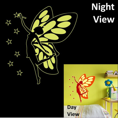 Chipakk Butterfly Fairy Wall Decal Glow In The Dark Pigmented Polyvinyl Films Imported Sticker Chipakk Butterfly Fairy Wall Decal Glow In The Dark Pigmented Polyvinyl Films Imported Sticker